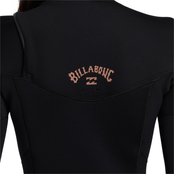 2024 Billabong Dame Foil 4/3mm Chest Zip Våddragt ABJW100188 - Black